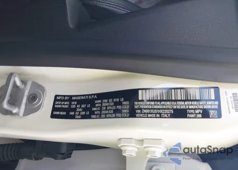 2017 Maserati Levante from USA, damaged, VIN ZN661XUS1HX220275